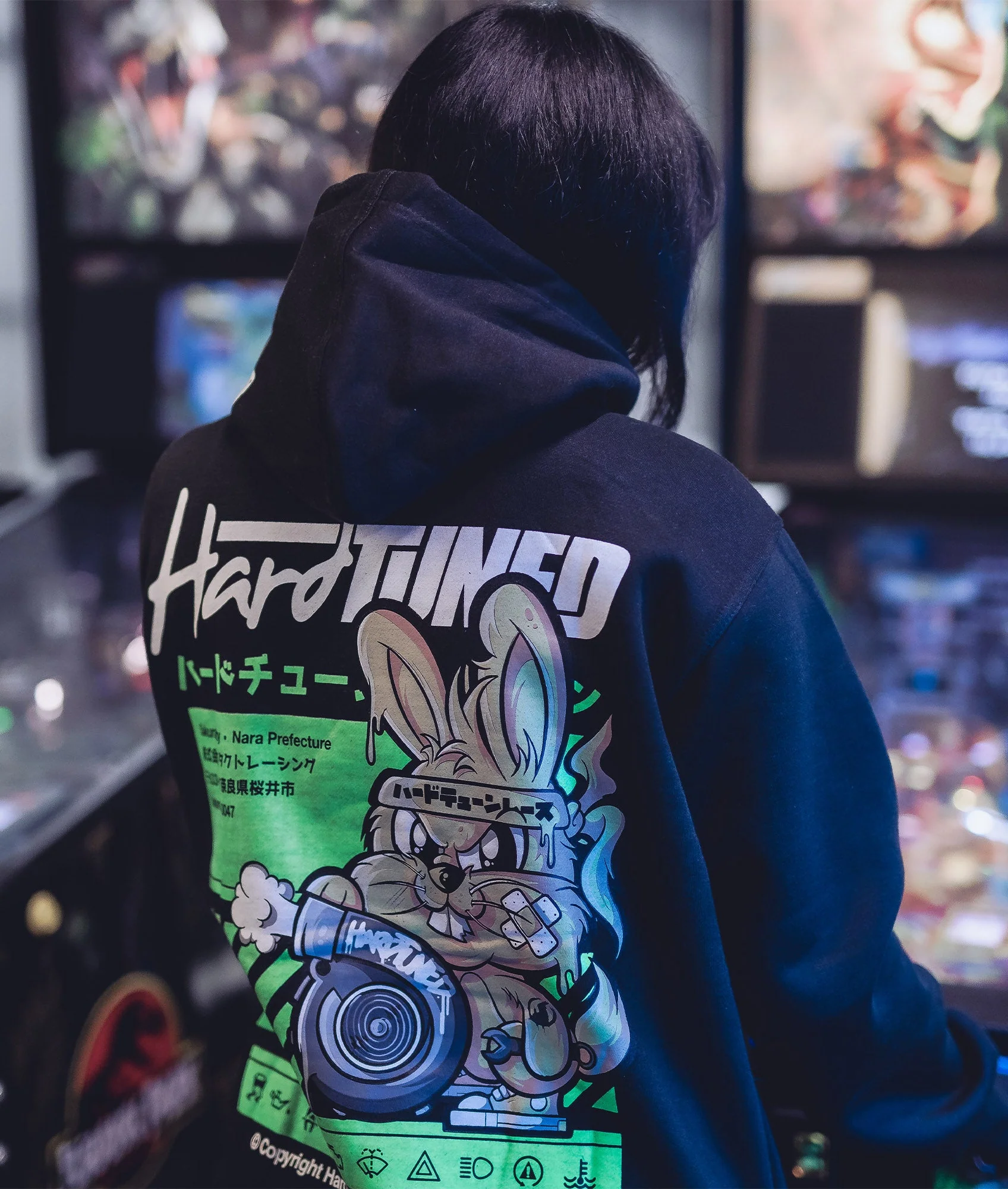 Turbo Bunny Hoodie - Black - Image 2