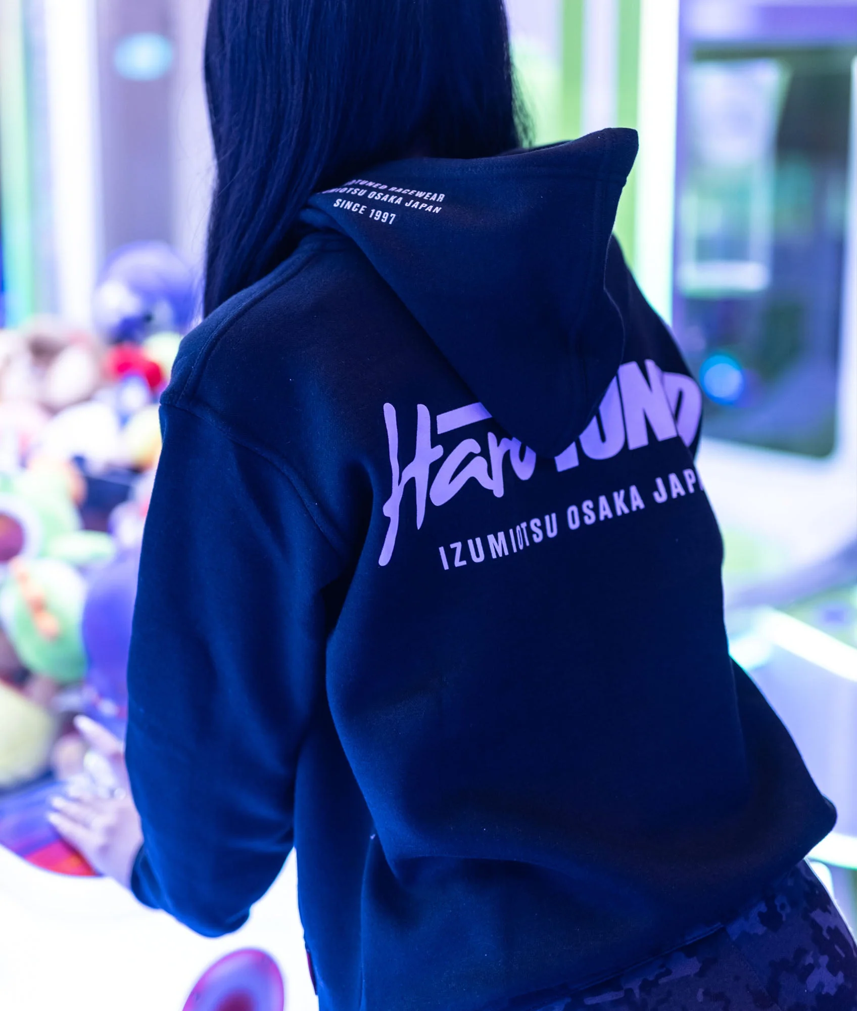 HardTuned Kanji Womens Hoodie - Black - Image 2