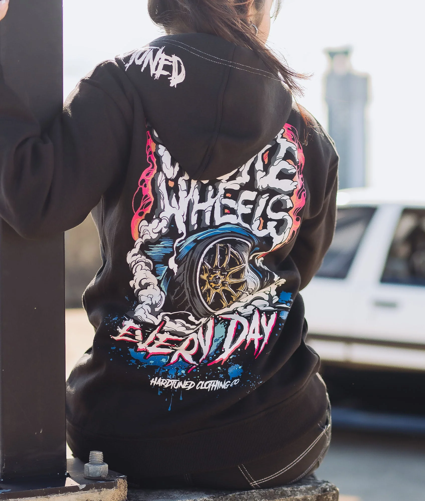 Smoke Wheels Hoodie - Image 2